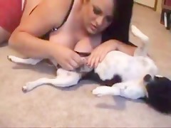 two girl one dog suck